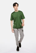 Men's Army Green Microfiber T-Shirt 