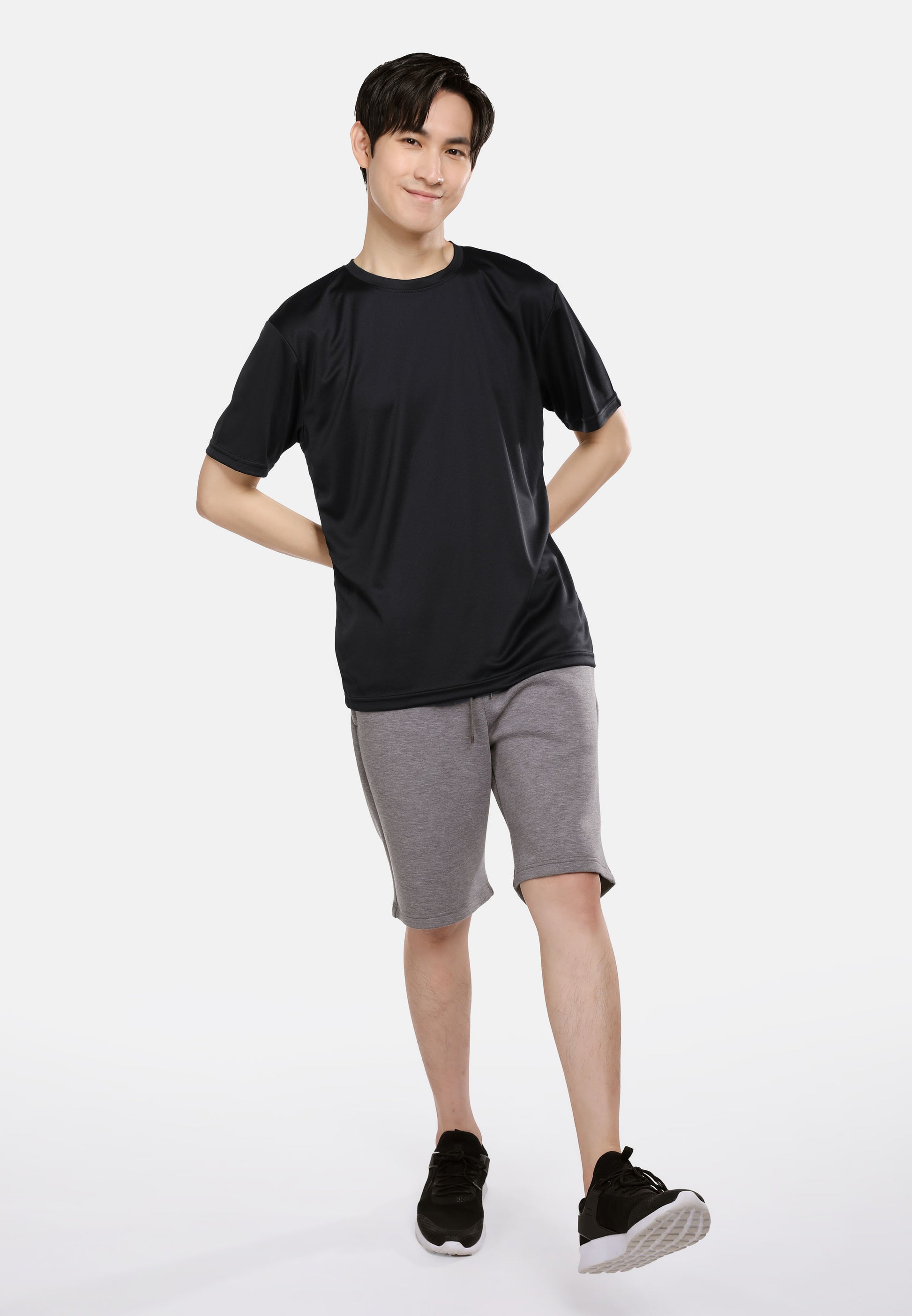 Men's Black Microfiber T-Shirt