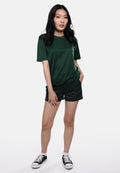 Women's Dark Green Microfiber T-Shirt